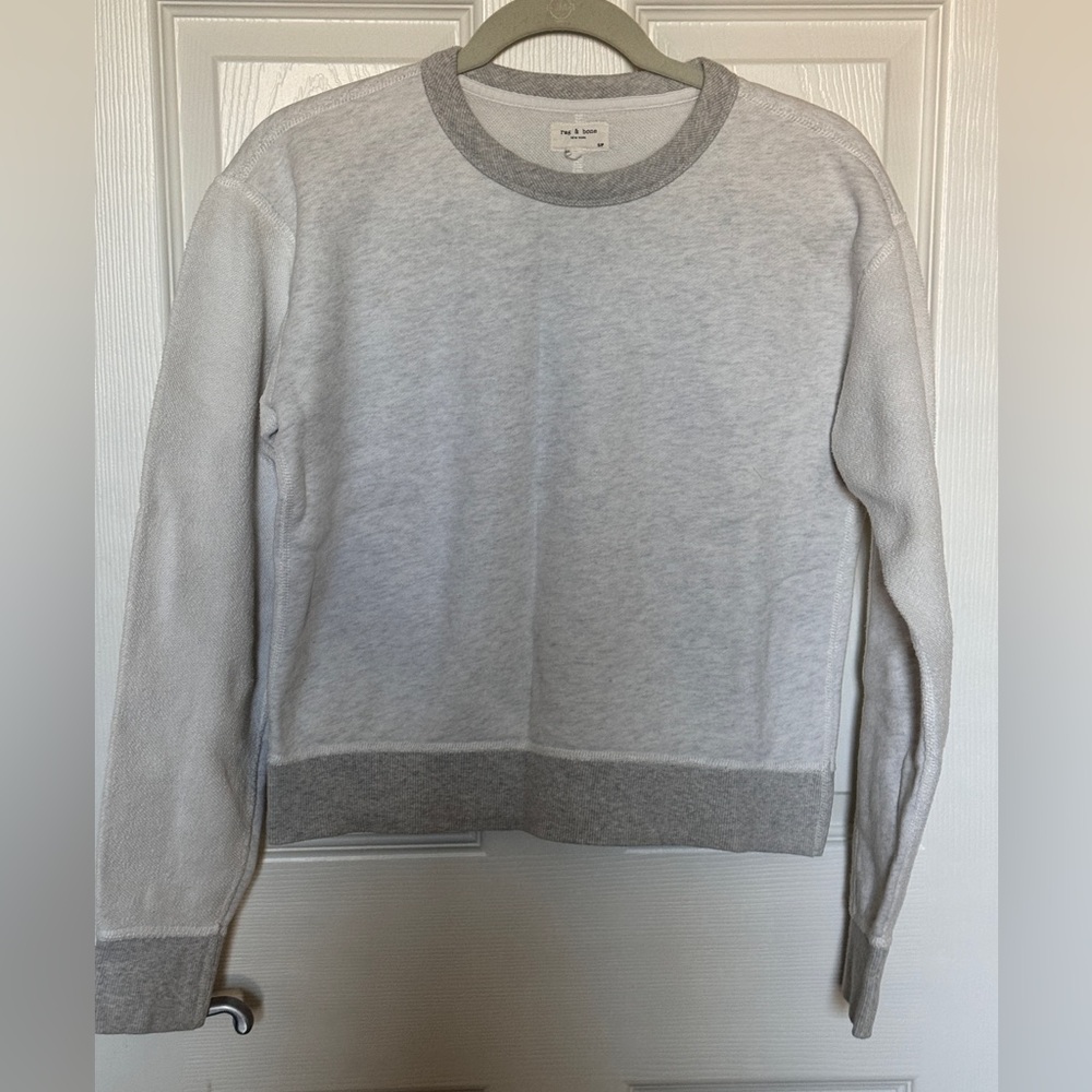 Rag & Bone Light Gray Chalk White  Sweatshirt
